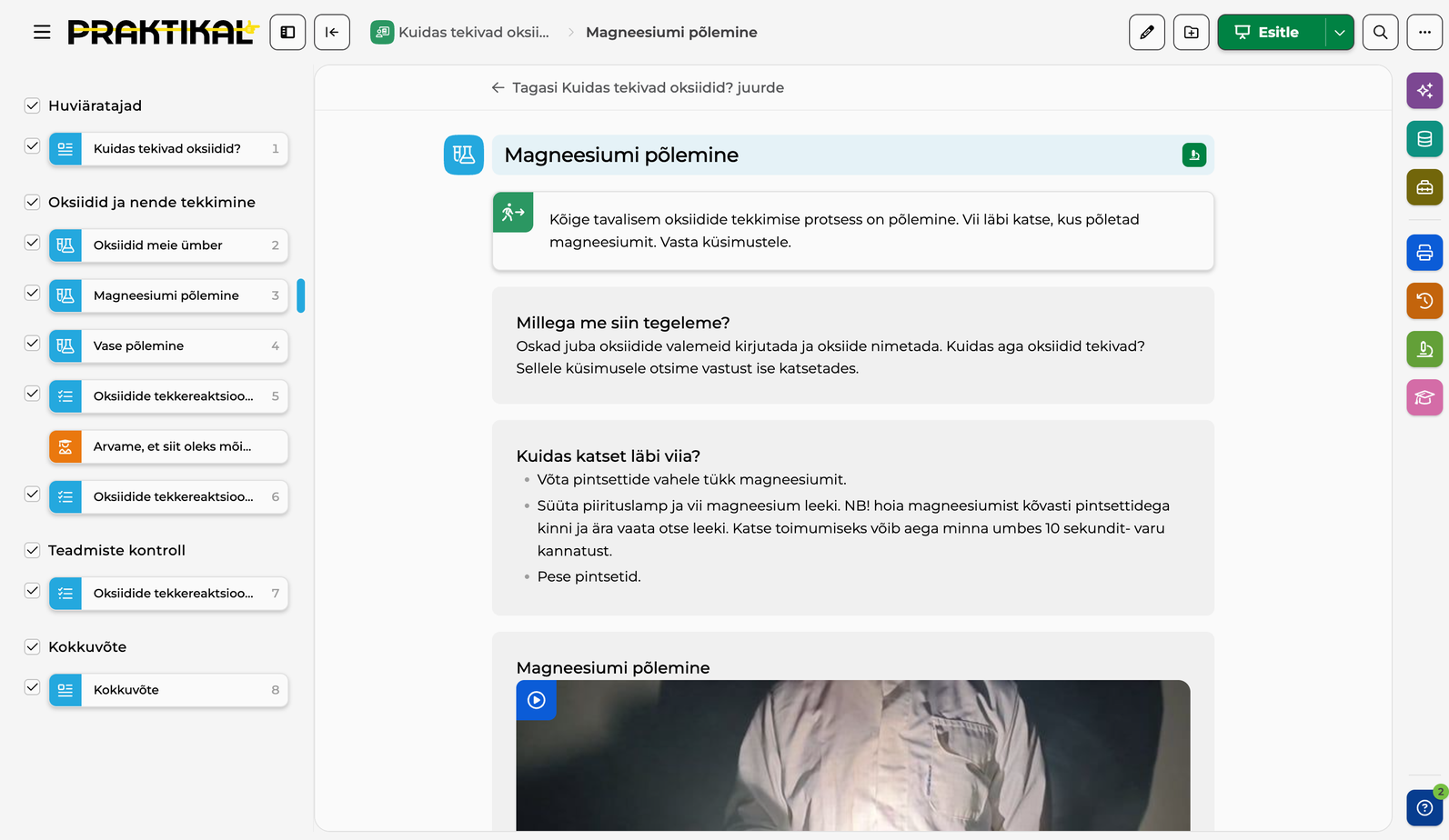 Tööleht: magneesiumi põlemine