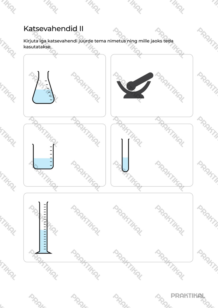 Tööleht "Katsevahendid 2"