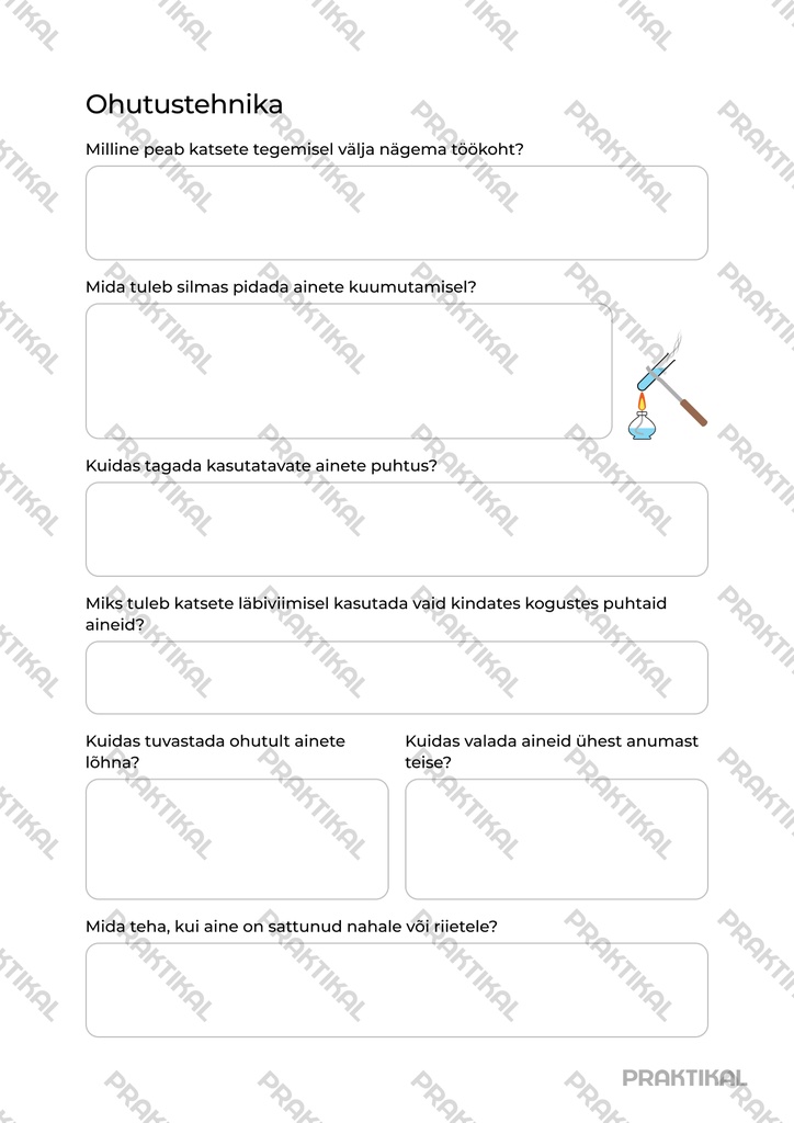 Tööleht "Ohutustehnika"