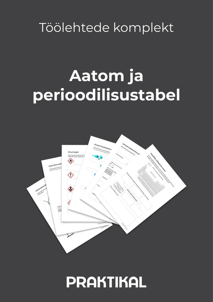 "Aatom ja perioodilisustabel" töölehtede komplekt