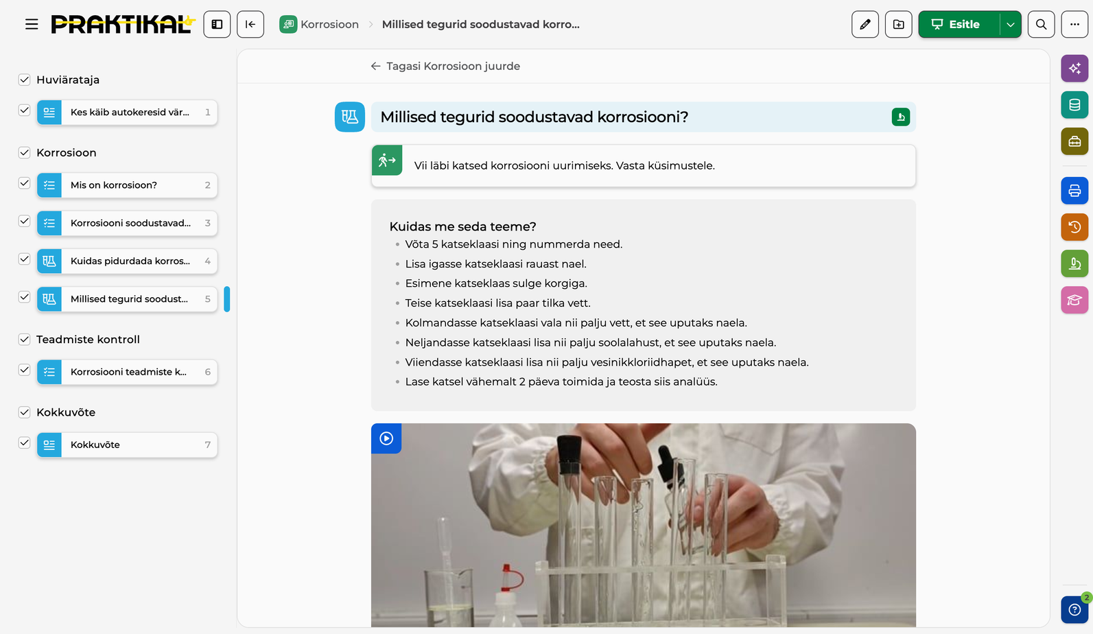 Tööleht: millised tegurid soodustavad korrosiooni